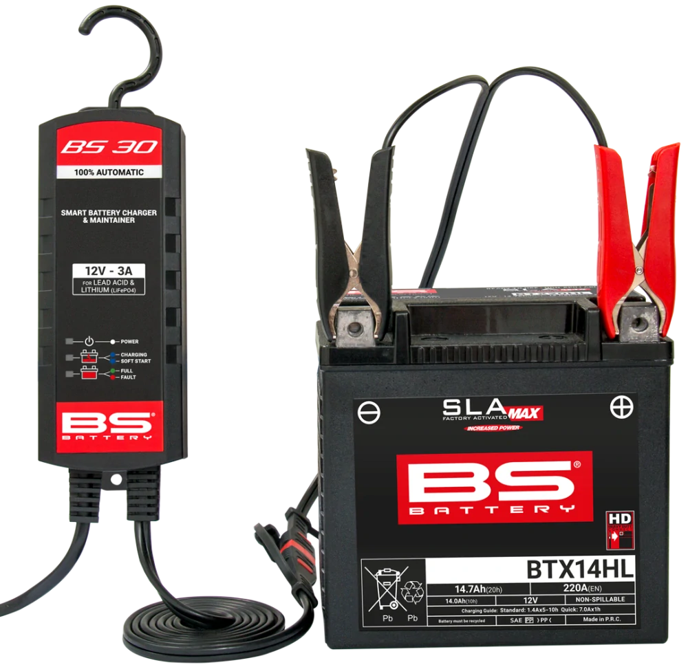 BS-BATTERY Nabíječka akumulátorů SMART BS30 (vhodná také pro lithiové baterie) 12V 3A
