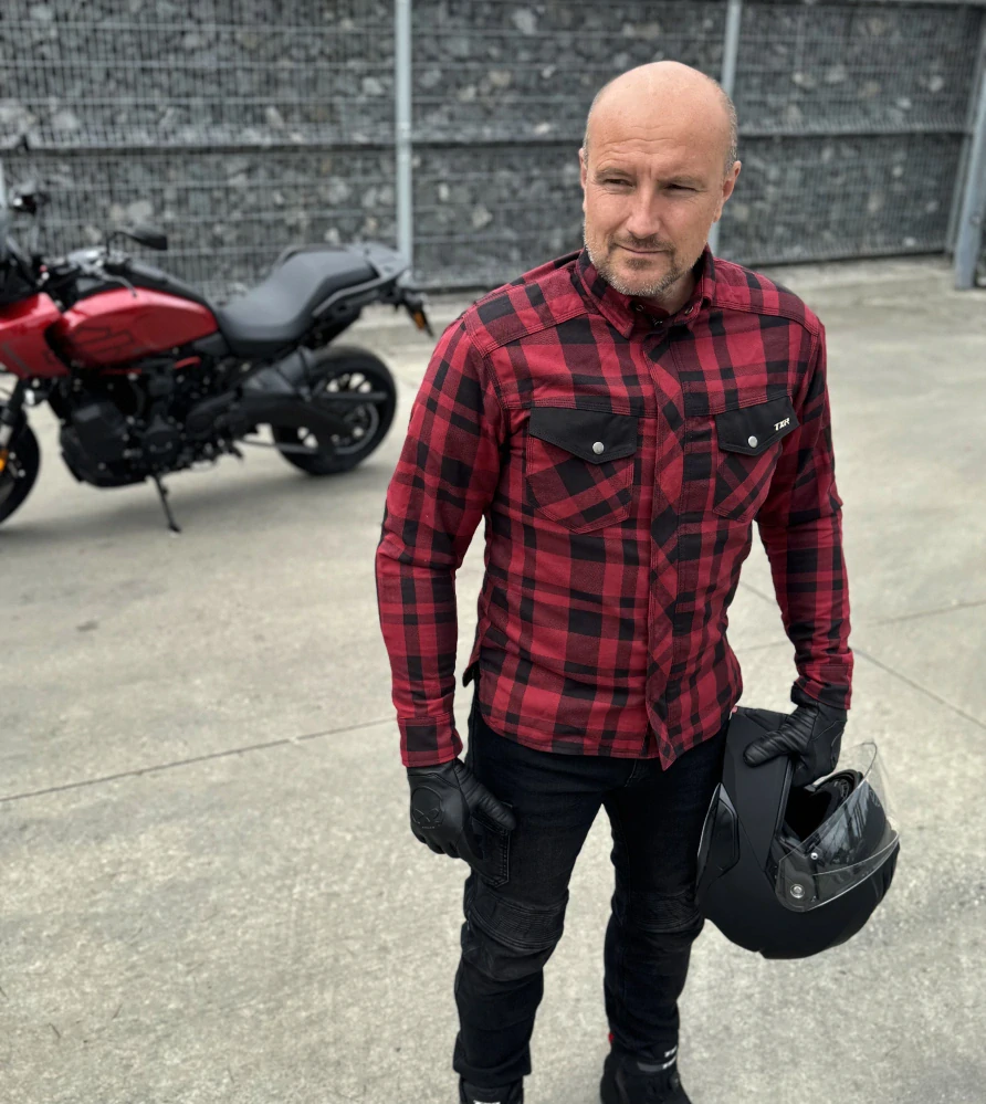 TXR Košile na motorku Dixon červená M