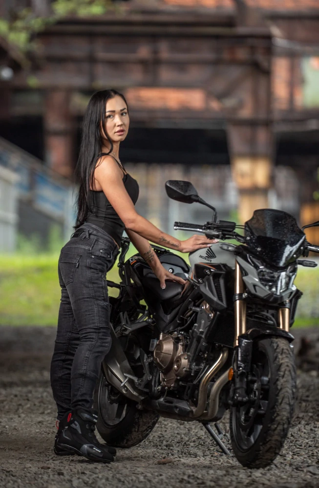 TXR Dámské džíny na motorku Patriot černé W36-L31