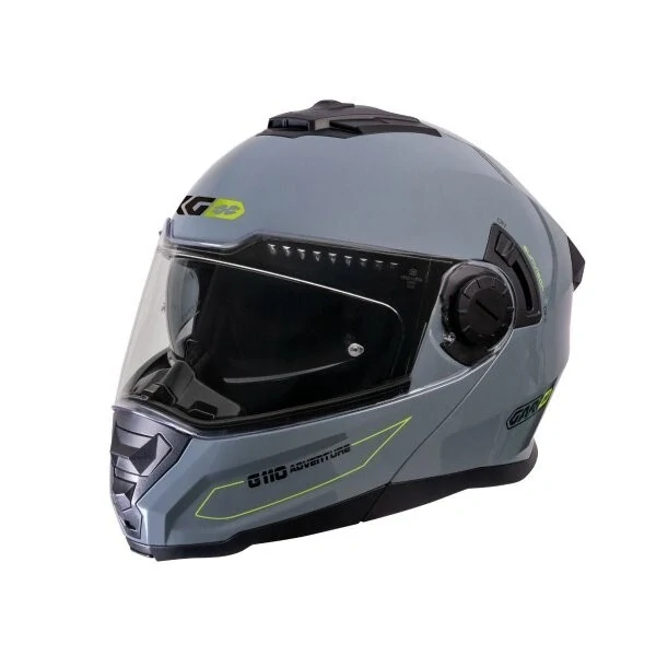 GARIBALDI výklopná moto helma G110 Adventure lesklá šedá XXL