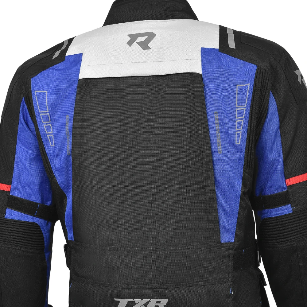 TXR Bunda na motorku Tracer černo-šedo-modro-červená M