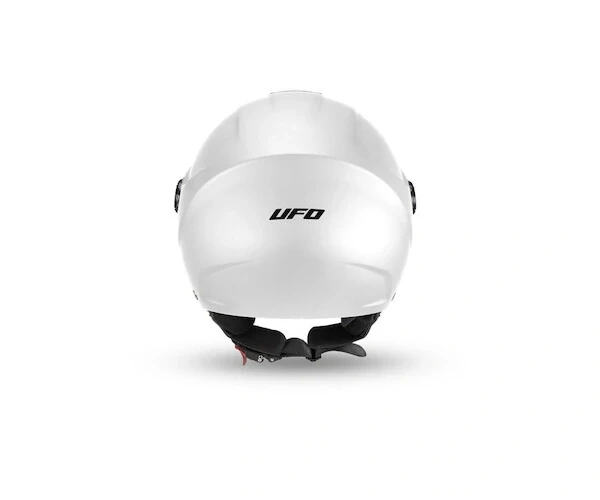 UFO PLAST Otevřená přilba na motorku NIXIE lesklá bílá XS