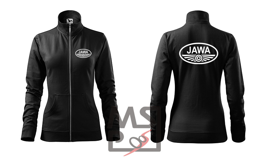 Dámská mikina s motivem Jawa zipová