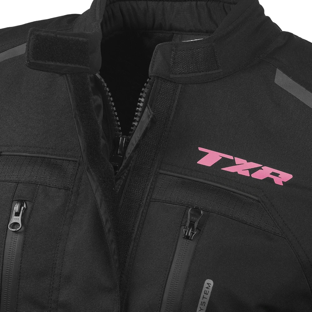 TXR Dámská bunda na motorku Visper černo-růžová S
