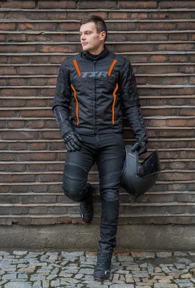 TXR Bunda na motorku Gunner černo-oranžová M