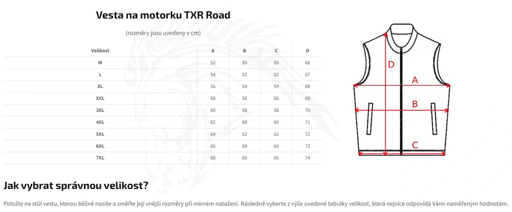 TXR Kožená vesta na motorku Road XXL