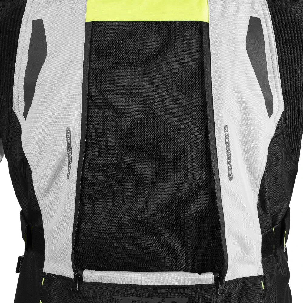 TXR Bunda na motorku Expedition černo-šedo-fluo žlutá XXL