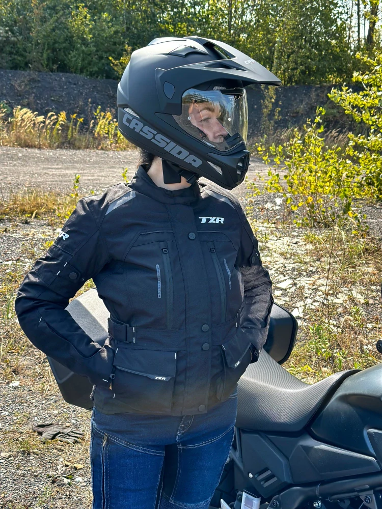 TXR Dámská bunda na motorku Visper černá 3XL