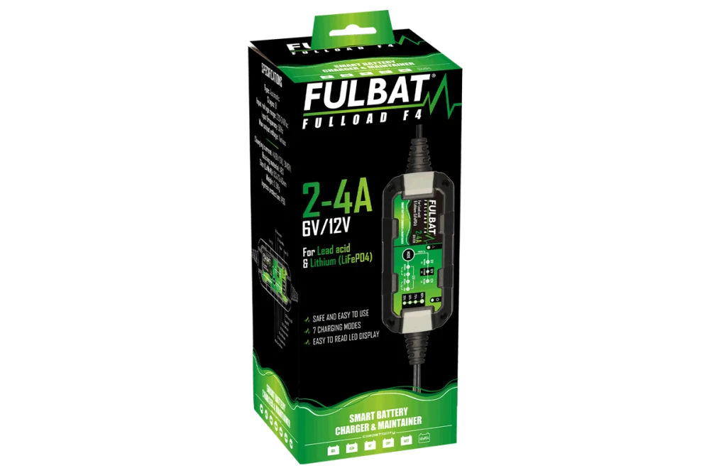 FULBAT Nabíječka akumulátorů FULLOAD F4 2A (vhodná také pro lithiové baterie)