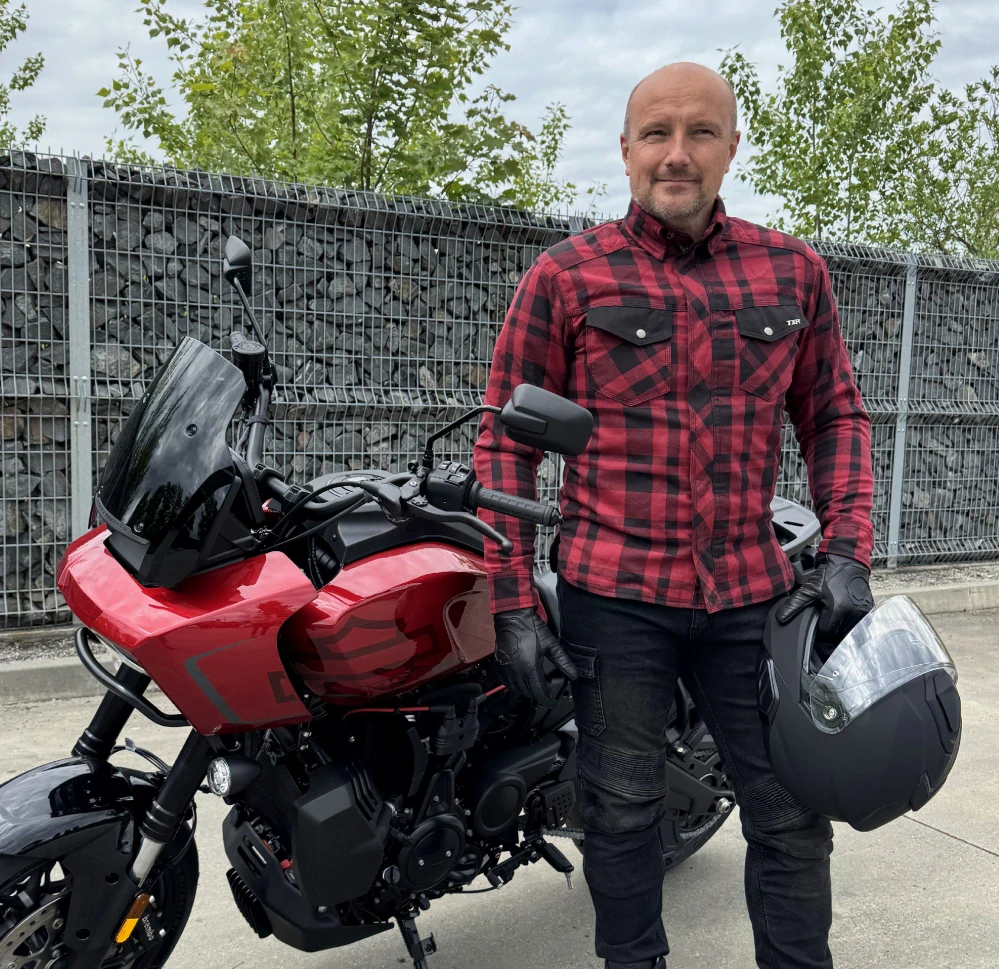 TXR Košile na motorku Dixon červená M
