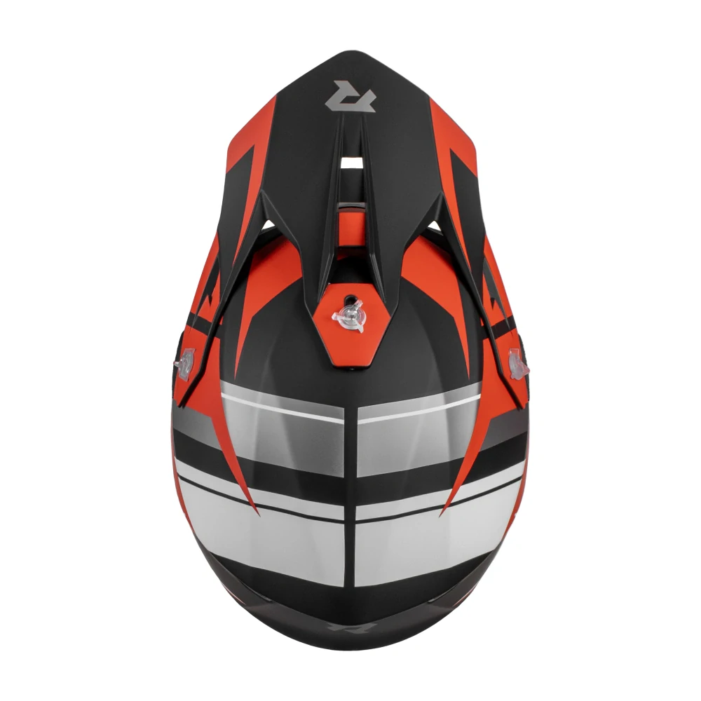 TXR Motokrosová helma Fury černo-šedo-bílo-červená S