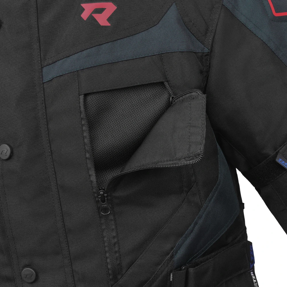 TXR Bunda na motorku Compass černo-šedo-červená S