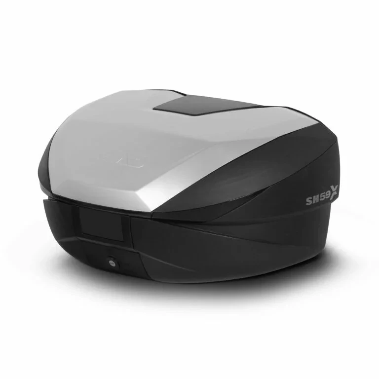 SHAD Vrchní kufr na motorku SH59X černý s hliníkovým krytem (rozšiřitelný) se zámkem PREMIUM SMART