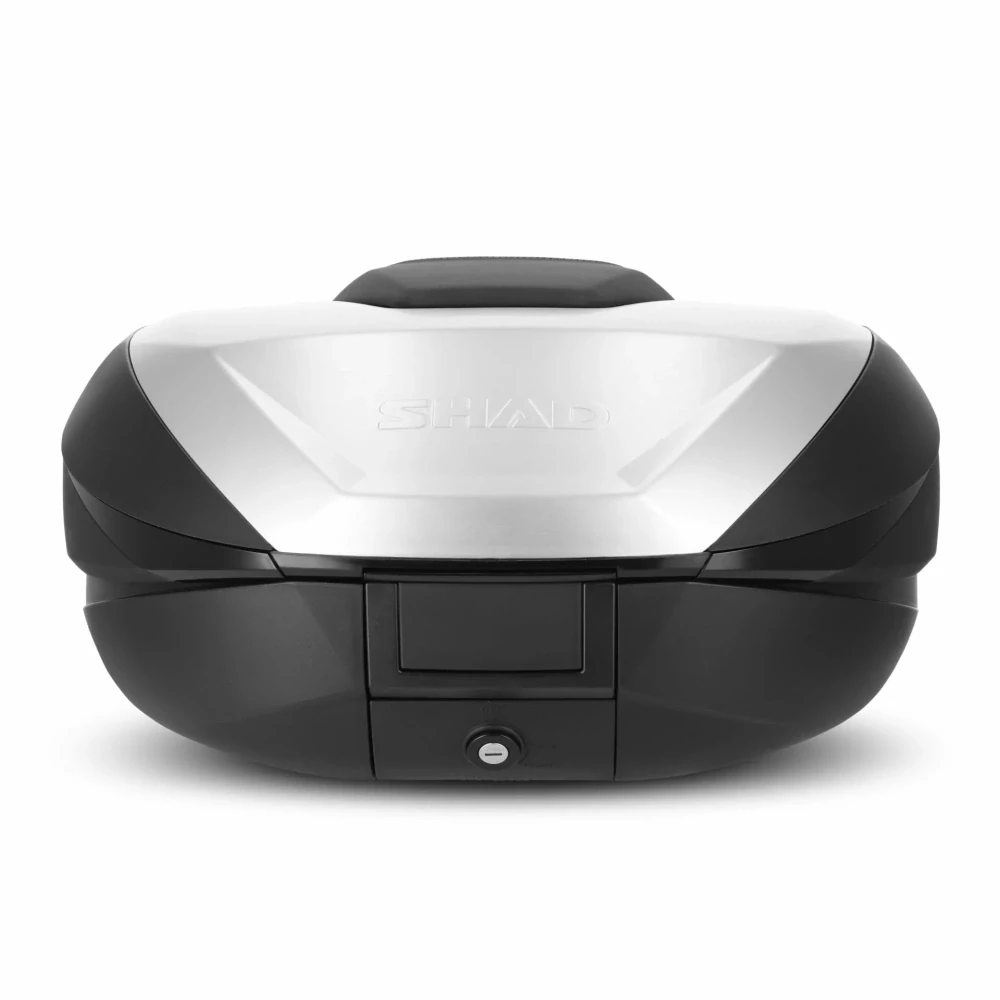 SHAD Vrchní kufr na motorku SH59X D0B59200 černý s hliníkovým krytem (rozšiřitelná koncepce) s PREMIUM SMART zámek a opěrka zad