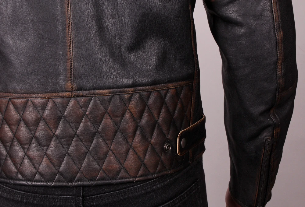 TXR Bunda na motorku Vintage hnědá XL