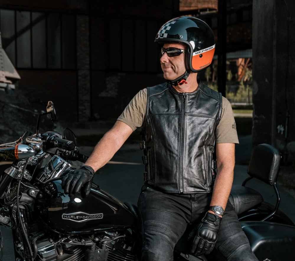 TXR Kožená vesta na motorku Shooter XL