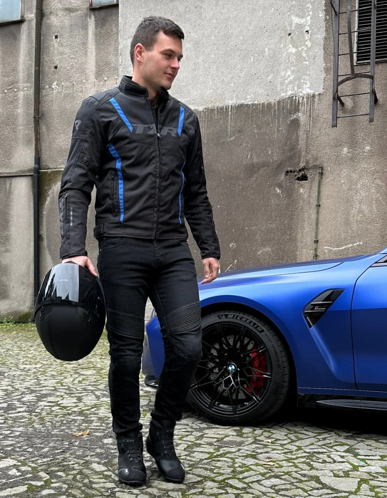 TXR Bunda na motorku Gunner černo-modrá 3XL