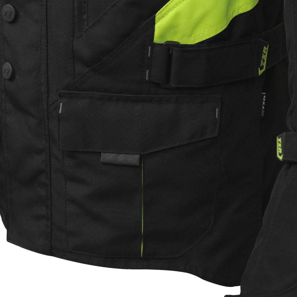 TXR Bunda na motorku Compass černo-šedo-fluo žlutá XXL