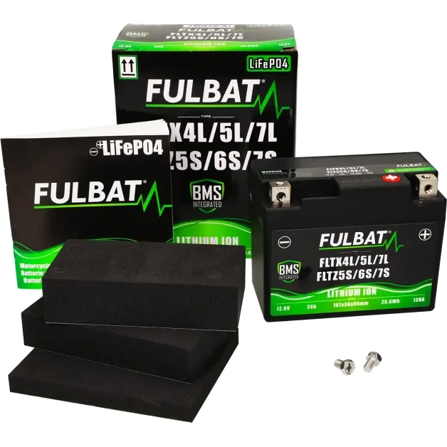 FULBAT FLTX4L/5L/7L - FLTZ5S/6S/7S 12V 2Ah 120A P+ LiFePO4 lithiová motobaterie