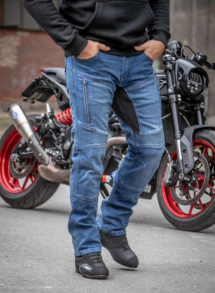 TXR Džíny na motorku Patriot světle modré W36-L34