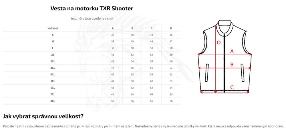 TXR Kožená vesta na motorku Shooter L