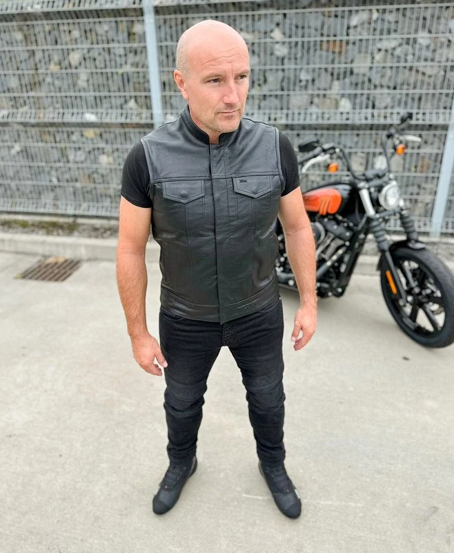 TXR Kožená vesta na motorku Magnum 2 XL