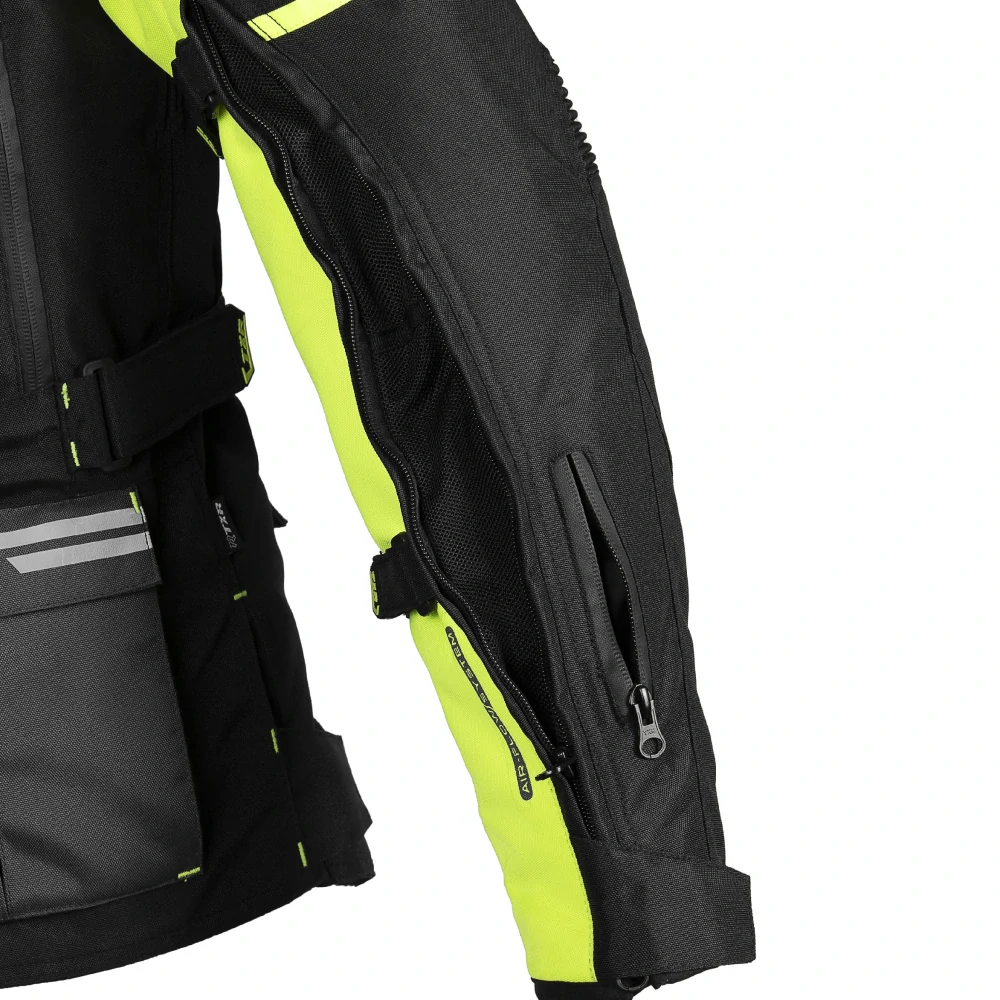 TXR Bunda na motorku Tracer černo-šedo-fluo žlutá L