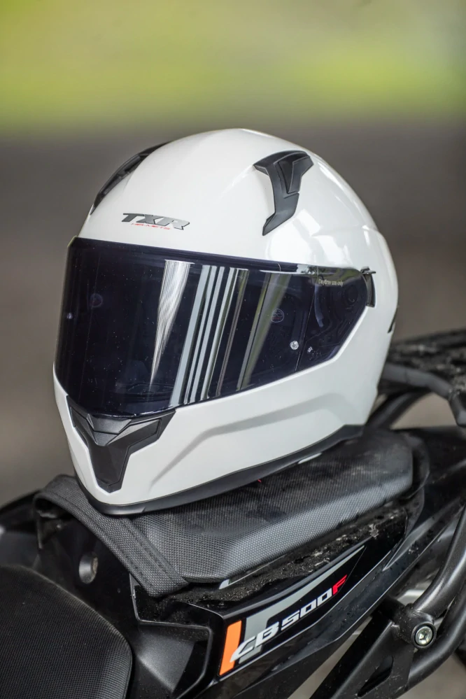 TXR Integrální helma na motorku Raptor perleťově bílá XXL