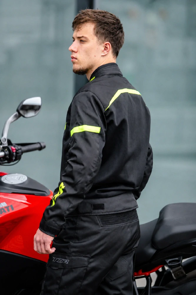 TXR Bunda na motorku Breeze černo-fluo žlutá M