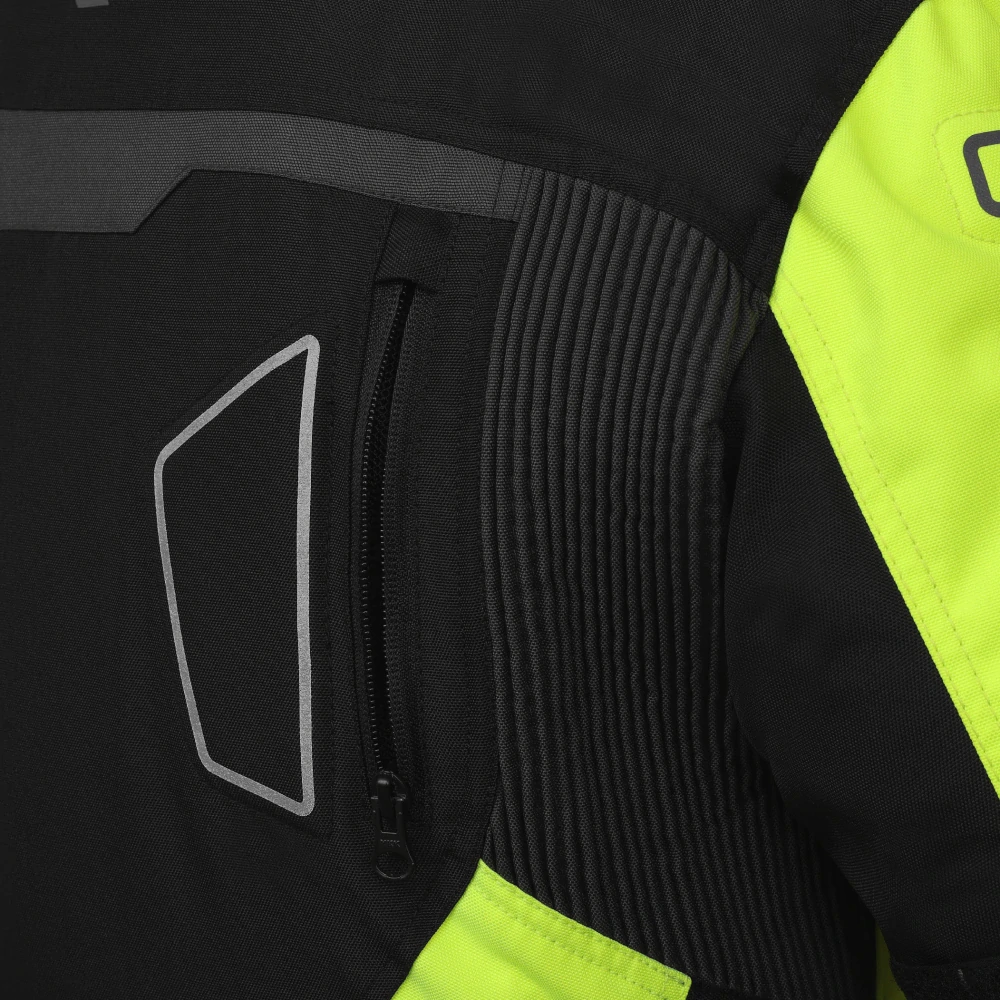 TXR Bunda na motorku Compass černo-šedo-fluo žlutá XXL