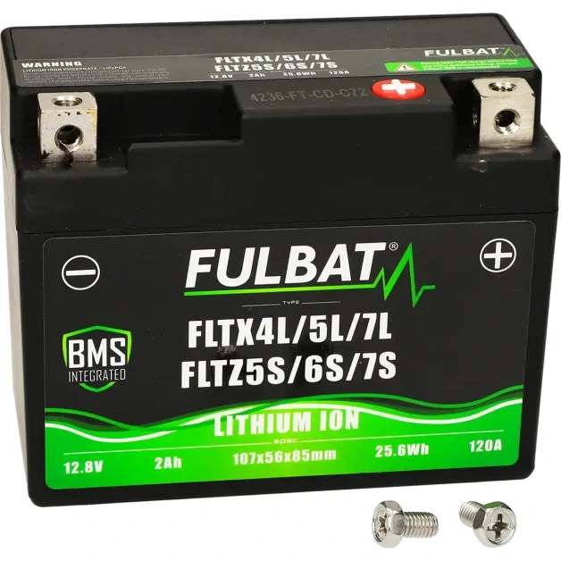 FULBAT FLTX4L/5L/7L - FLTZ5S/6S/7S 12V 2Ah 120A P+ LiFePO4 lithiová motobaterie