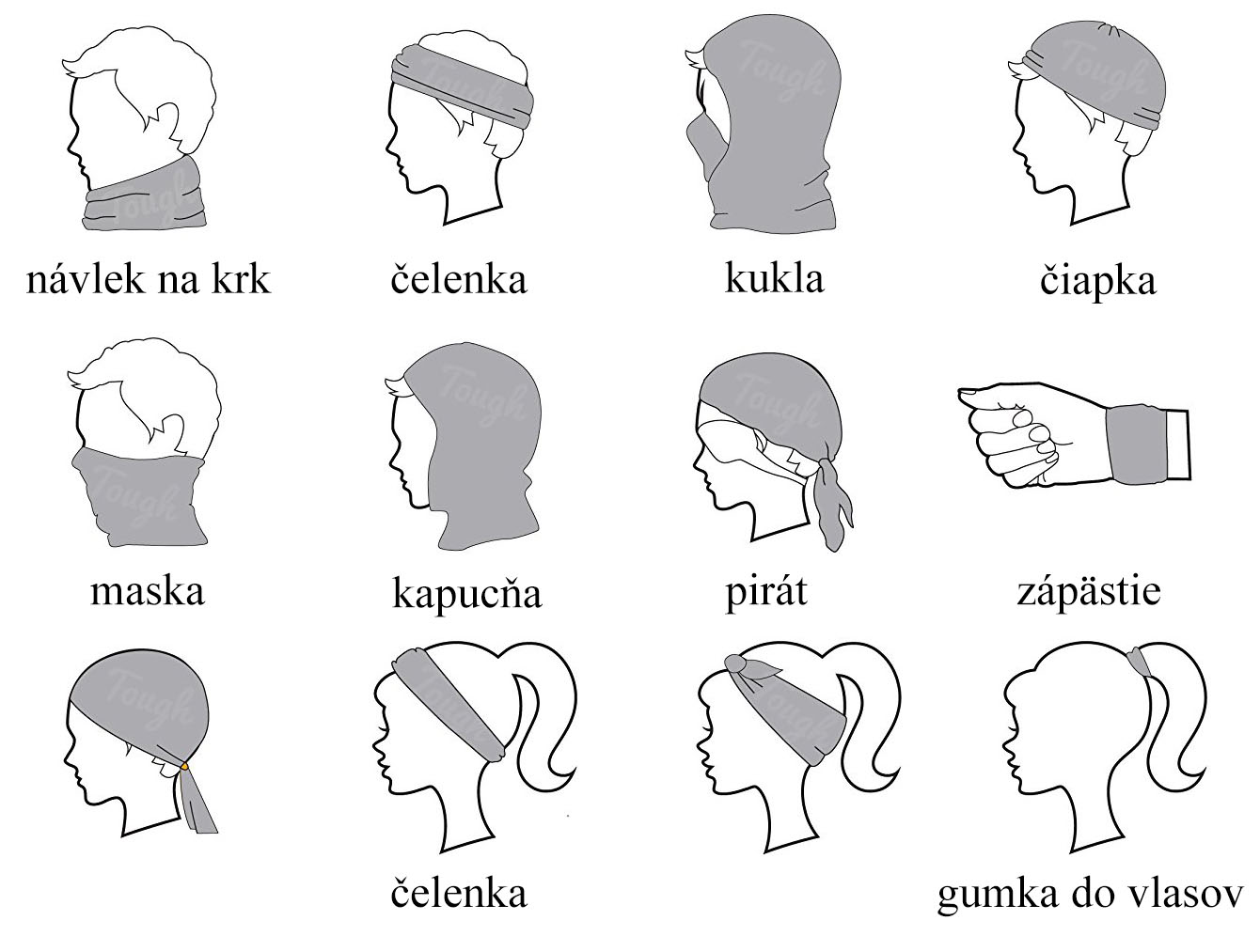 SPADA Šátek na krk Tuba s logem