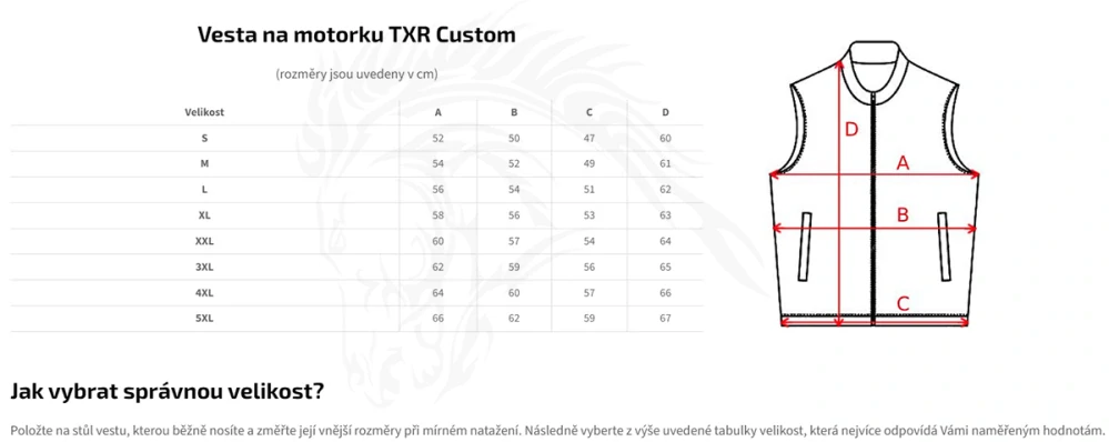 TXR Kožená vesta na motorku Custom S