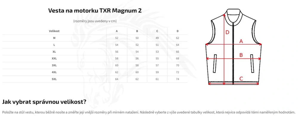 TXR Kožená vesta na motorku Magnum 2 M