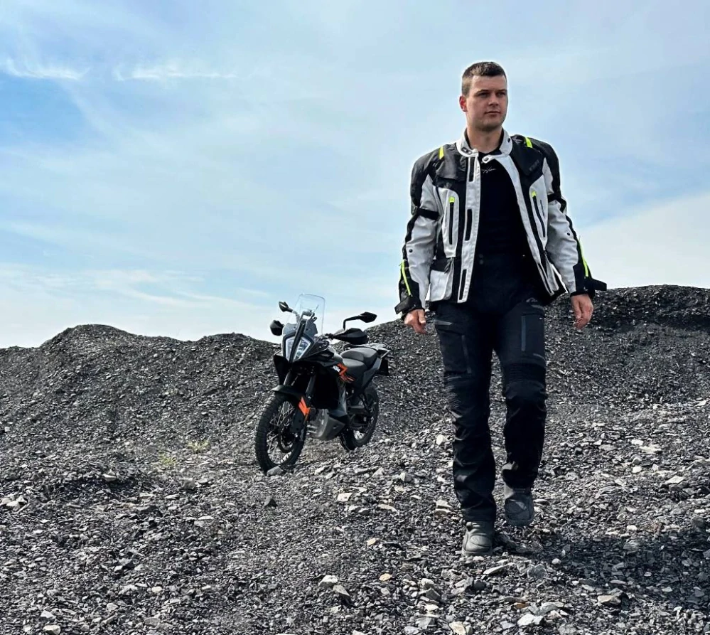 TXR Bunda na motorku Expedition černo-šedo-fluo žlutá XXL