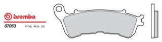 BREMBO brzdové destičky moto 07063XS