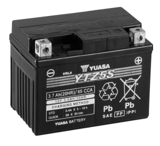 YUASA Motobaterie HP MF AGM YTZ5S 12V 3,5Ah 65A (113x70x85mm) 0,2l T5 "+ P"