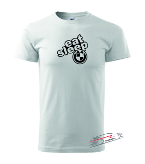 Pánské triko s motivem eat sleep BMW