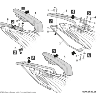 SHAD Montážní sada pro horní kufr Top master B0BN18ST BENELLI BN 125