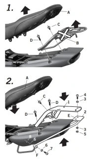SHAD Montážní sada pro horní kufr Top master Y0YB15ST YAMAHA YBR 125 '05
