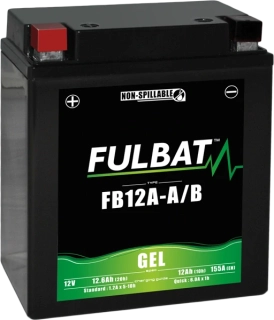 FULBAT FB12A-A/B 12V 12Ah 155A (YB12A-A/B) 134x80x161mm L+ GEL bezúdržbová motobaterie