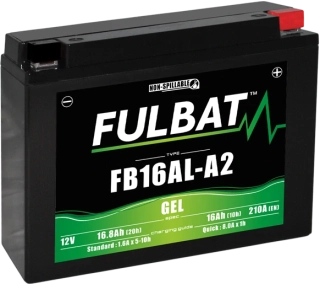 FULBAT FB16AL-A2 12V 16Ah 210A (YB16AL-A2) 205x70x162mm P+ GEL bezúdržbová motobaterie