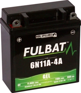 FULBAT 6N11A-4A 6V 11Ah 90A 121x58x130mm L+ GEL bezúdržbová motobaterie
