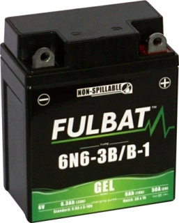 FULBAT 6N6-3B/B-1 6V 6Ah 50A 95x55x117mm P+ GEL bezúdržbová motobaterie