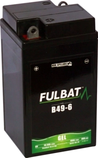 FULBAT B49-6 6V 10Ah 80A 91x83x159mm L+ GEL bezúdržbová motobaterie