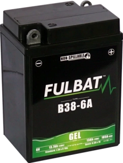 FULBAT B38-6A 6V 13Ah 105A 119x83x161mm P+ GEL bezúdržbová motobaterie
