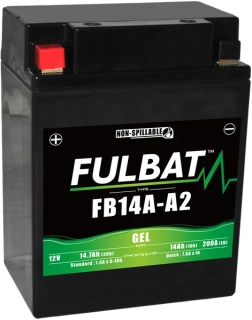 FULBAT FB14A-A2 12V 14Ah 210A 134x89x166mm L+ GEL bezúdržbová motobaterie