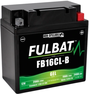 FULBAT FB16CL-B 12V 19Ah 240A 175x100x175mm P+ GEL bezúdržbová motobaterie