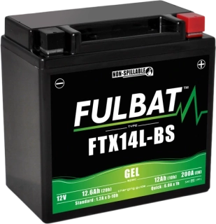 FULBAT FTX14L-BS 12V 12Ah 200A 150x87x145mm P+ GEL bezúdržbová motobaterie