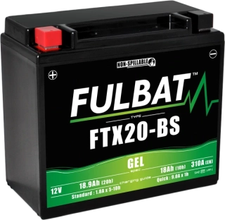 FULBAT FTX20-BS 12V 18Ah 270A 175x87x155mm L+ GEL bezúdržbová motobaterie